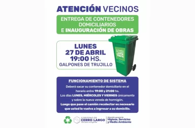 Barrio Popular estrena sistema de contenedores domiciliarios y nuevas obras