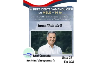 Orsi llega hoy a Melo