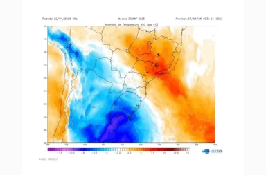 metsul Advierten por ciclón extratropical y llegada de aire frío a Uruguay