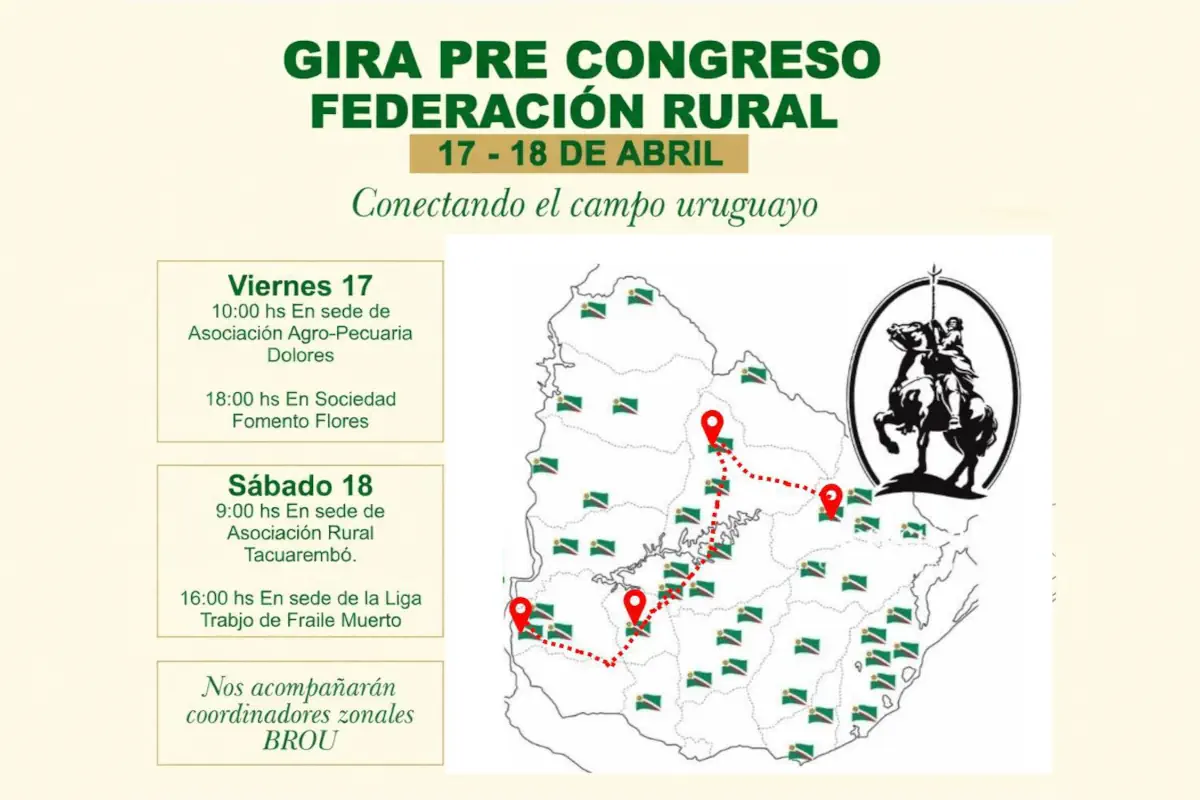 Fraile Muerto será sede de la gira pre Congreso de la Federación Rural este sábado