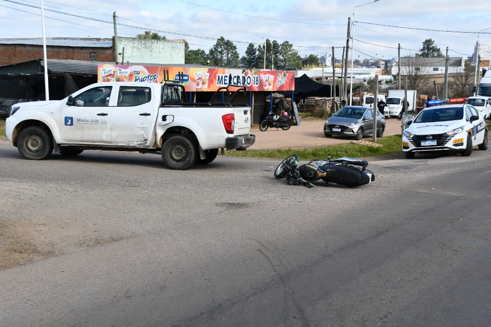 Motociclista sufrió graves lesiones