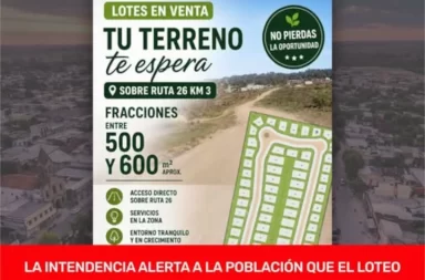 Intendencia advierte loteos rurales irregulares