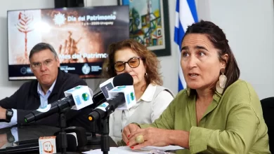 Néstor Araujo, Lucy Larrosa e Isabel Abelar presentaron la programación del Mes del Patrimonio en Melo (Foto: Gobierno de Cerro Largo)