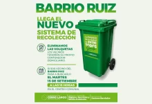 Barrio Ruiz se suma al sistema de recolección con contenedores domiciliarios.