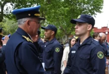 El director de la Policía Nacional, José Azambuya, evaluó el trabajo de la Jefatura de Cerro Largo y se refirió a la vigilancia policial en la frontera con Brasil (Foto: Jefatura de Policía de Cerro Largo)