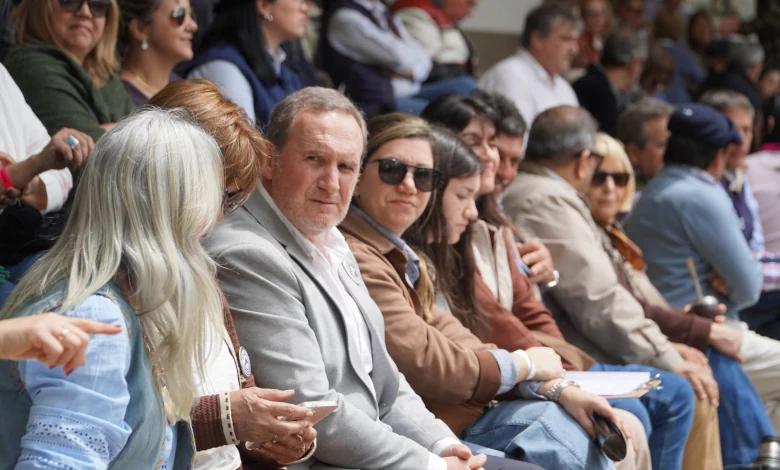 Bernardo Ferreira, presidente de la Sociedad Agropecuaria de Cerro Largo, durante la apertura de la 105.ª Expo Melo.