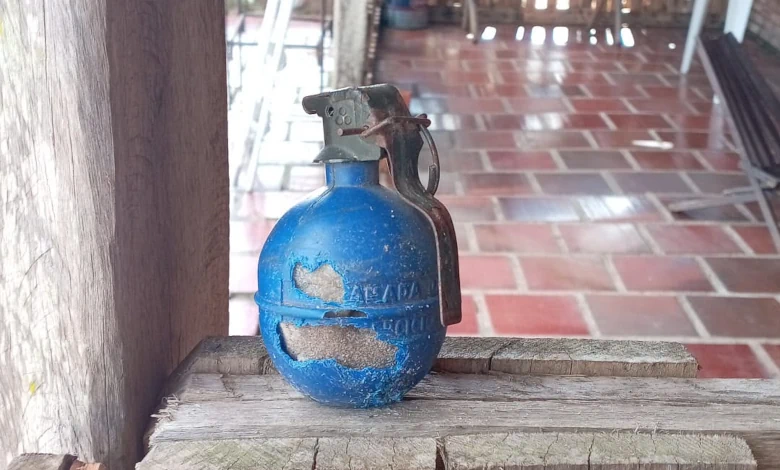 Personal policial y del Ejército intervino en una vivienda de Aceguá tras el hallazgo de una granada de ejercicio.