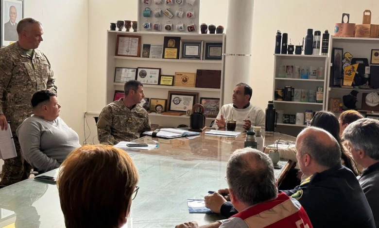Christian Morel participó en la reunión del Cecoed, donde el Ejército presentó un protocolo de actuación ante posibles escenarios asociados a El Niño. (Foto: Gobierno de Cerro Largo).