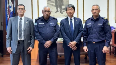 El diplomático japonés HATA Tomoya fue recibido por las autoridades de la Jefatura de Policía de Cerro Largo.