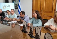El lanzamiento de la 12.ª edición de Melo Danza Internacional se realizó este lunes con la participación del intendente Christian Morel y los organizadores José Echevarría y Cristina Fleitas.