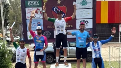 Matías “Piojo” Presa ocupó el quinto lugar en el embalaje final del Gran Premio Chelo Recuero, disputado en Trinidad. (Foto Las Rojas)