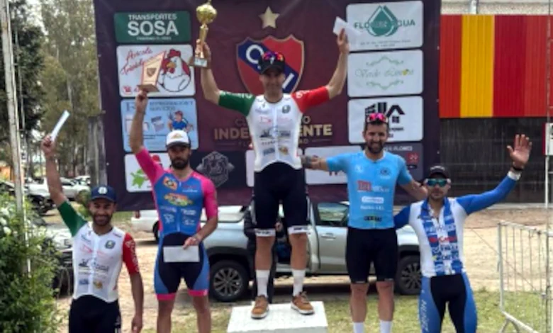 Matías “Piojo” Presa ocupó el quinto lugar en el embalaje final del Gran Premio Chelo Recuero, disputado en Trinidad. (Foto Las Rojas)