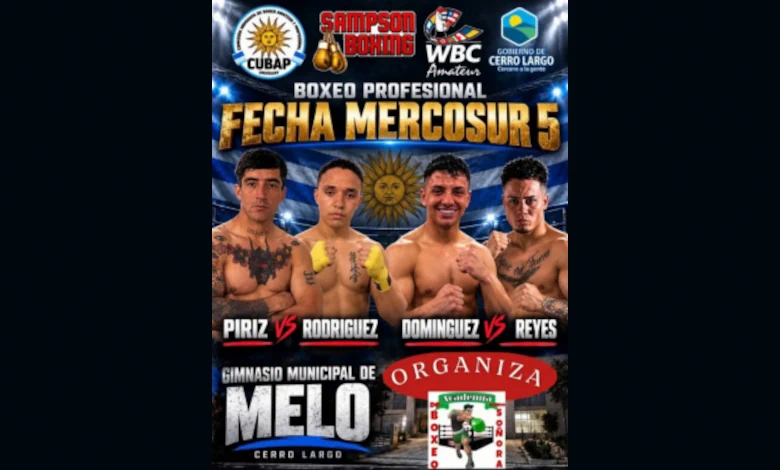 El Gimnasio Municipal de Melo recibirá este sábado una nueva velada de boxeo profesional.